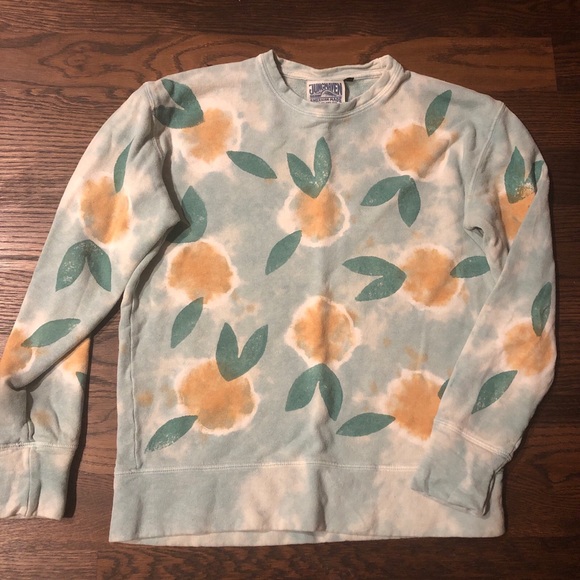Jungmaven Tops - Jungmaven Hemp Organic Cotton Green Peach Tie Dye Sweatshirt XS